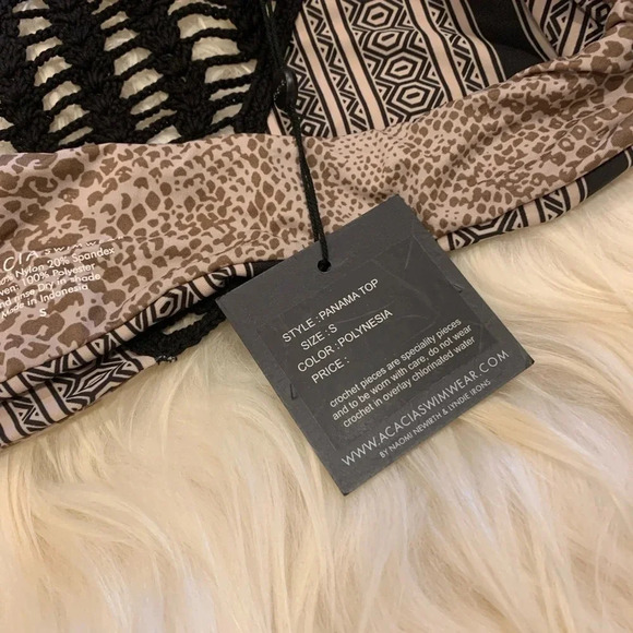 ACACIA NWT Panama Crochet Polynesia Bikini Top - Picture 6 of 7
